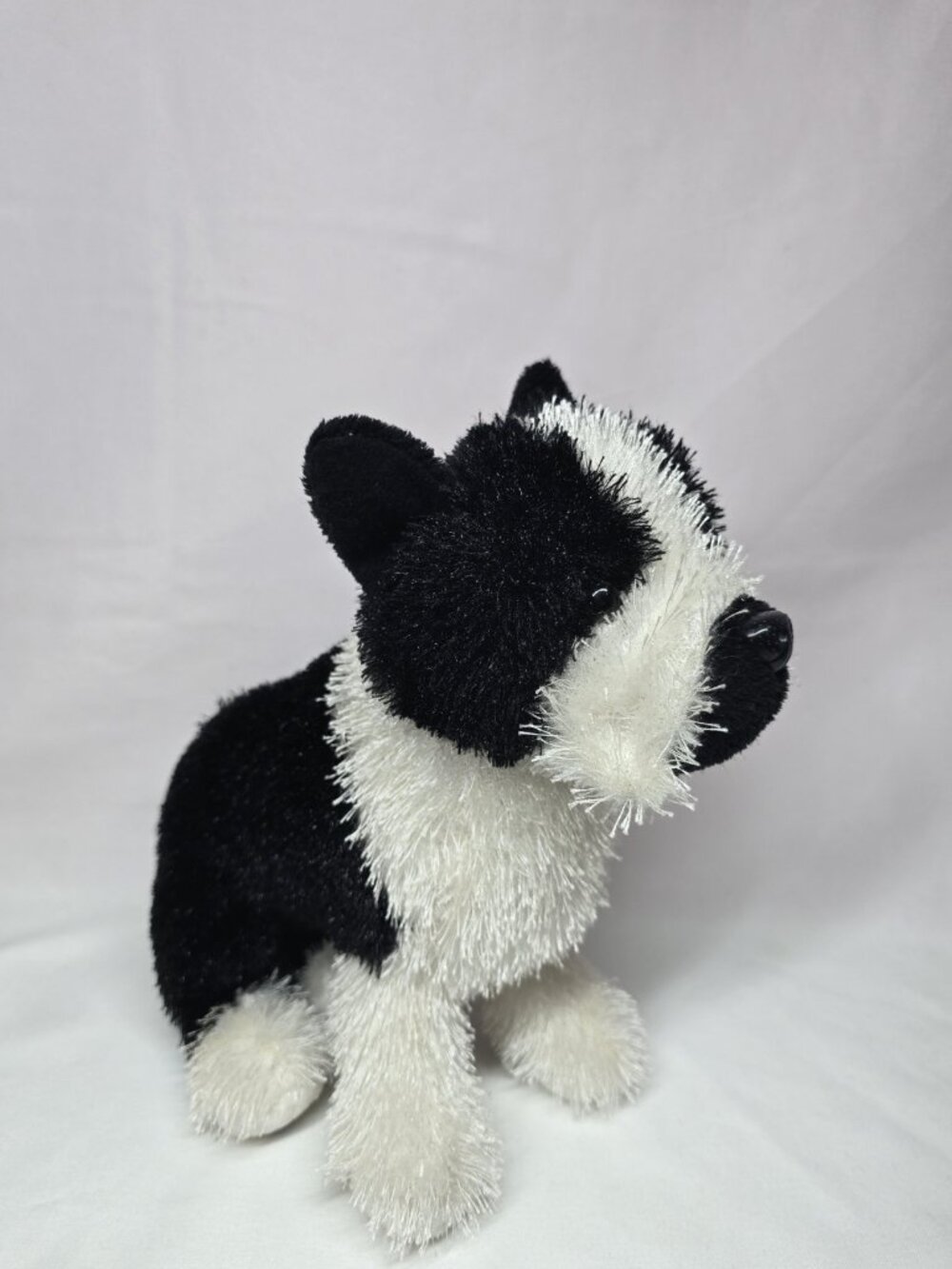 GANZ WEBKINZ Boston Terrier Dog HM173- No Code- Retired Stuffed Animal Toy
